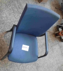 Židle kožená modrá (koženka)