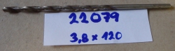 Vrták s válcovou stopkou prům 3,8x120 prodloužený - NEPOUŽITÝ