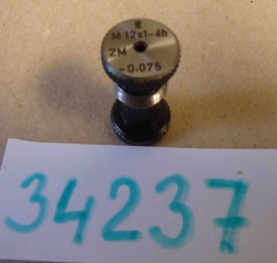 Porovnávací trn k nastavení zmetk. záv. třmenového kalibru M12x1-4h