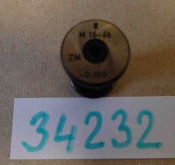 Porovnávací trn k nastavení zmetk. záv. třmenového kalibru M16-4h