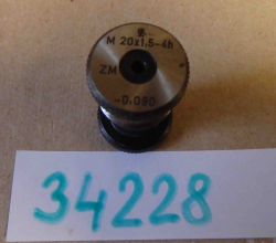 Porovnávací trn k nastavení zmetk .záv. třmenového kalibru M20x1,5-4h