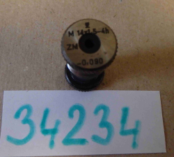 Porovnávací trn k nastavení zmetk. záv. třmenového kalibru M14x1,5-4h