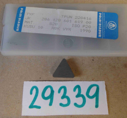Břitová destička TPUN 220416 S20, P20, šufle č.21
