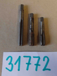 Závitník na Whitworthův závit W3/8", č. 1, 2, 3