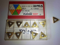 Břitová destička 16IR-V-ISO 0,5 GM214, HC P20M20,ID298185 šufle č.1 váha 0,05/10ks